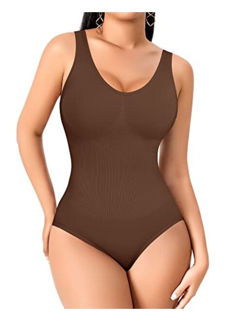 Werena Slimming Shapewear Bodysuit for Women Tummy Control Sculpting Body Shaper Thong Bodysuit Shaping Tank Tops