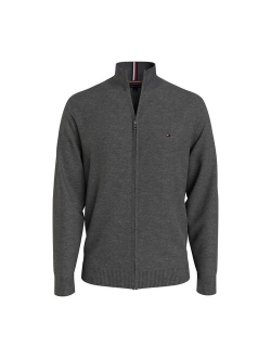 Solid Full-Zip Sweater