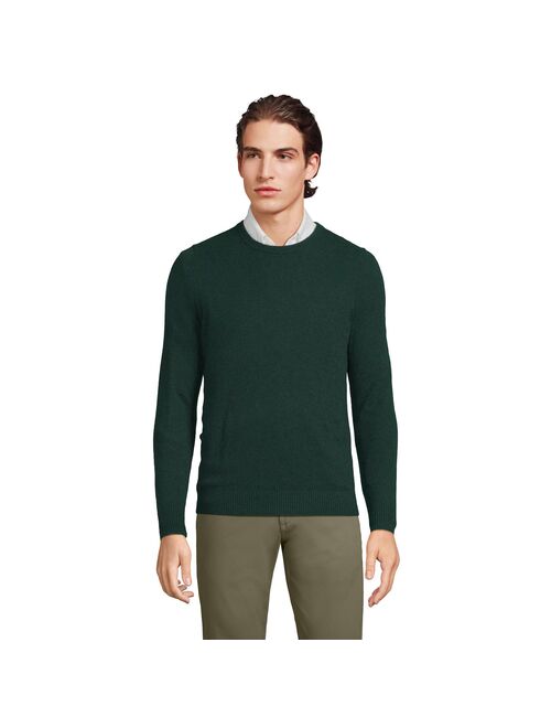 lands end Men's Lands' End Fine-Gauge Cashmere Crewneck Sweater