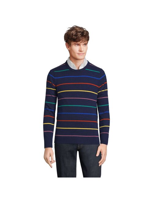 lands end Men's Lands' End Fine-Gauge Cashmere Crewneck Sweater