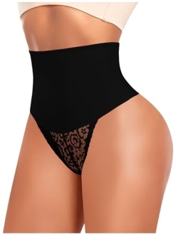 Tummy Control Thong Shapewear for Women High Waist Body Shaper Panties Girdle Lace Shaping Underwear