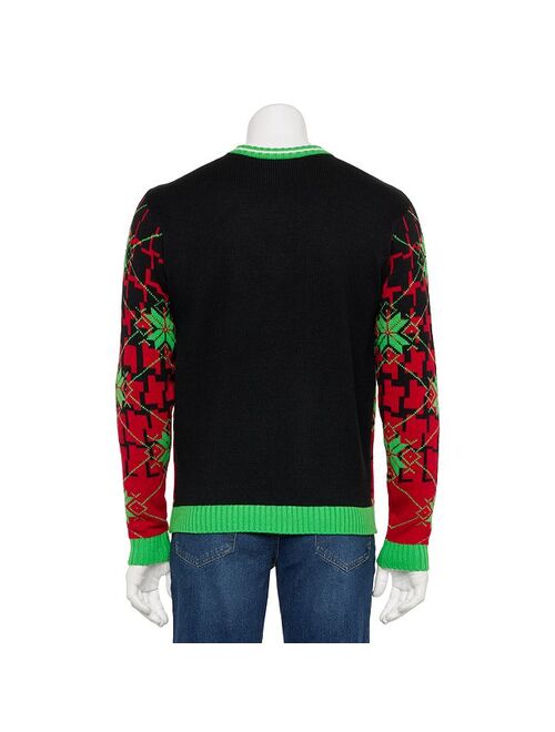 licensed character Men's Crewneck Who's Got Santa's Milk Christmas Sweater