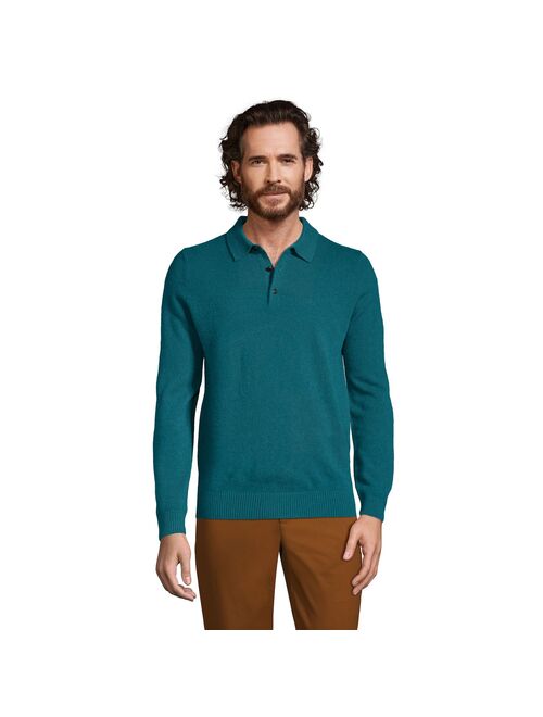 lands end Men's Lands' End Cashmere Sweater Polo