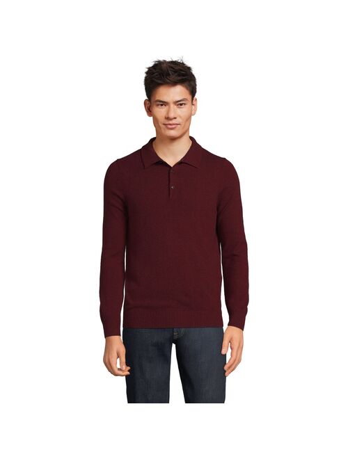 lands end Men's Lands' End Cashmere Sweater Polo