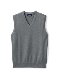 lands end Men's Lands' End Fine-Gauge Supima Cotton Sweater Vest