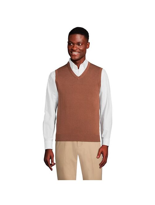 lands end Men's Lands' End Fine-Gauge Supima Cotton Sweater Vest