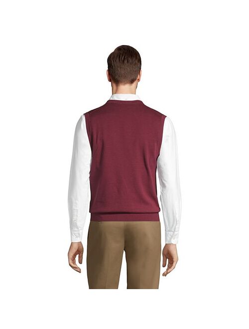 lands end Men's Lands' End Fine-Gauge Supima Cotton Sweater Vest