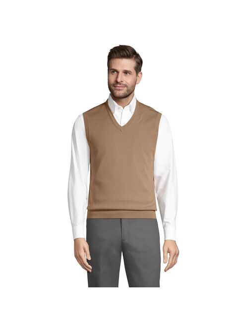 lands end Men's Lands' End Fine-Gauge Supima Cotton Sweater Vest