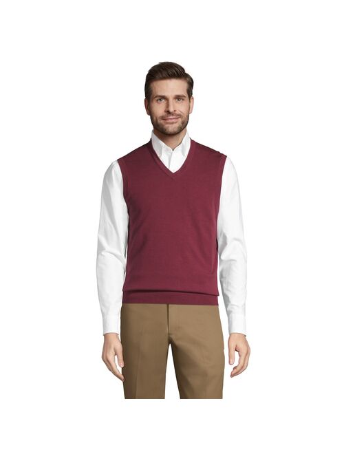 lands end Men's Lands' End Fine-Gauge Supima Cotton Sweater Vest