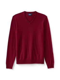 lands end Men's Lands' End Fine-Gauge Cashmere V-neck Sweater