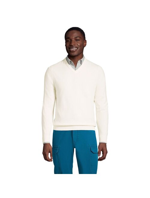 lands end Men's Lands' End Fine-Gauge Cashmere V-neck Sweater