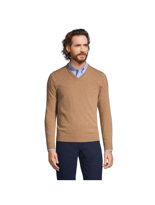 lands end Men's Lands' End Fine-Gauge Cashmere V-neck Sweater