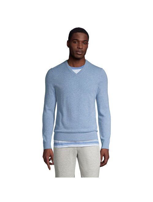 lands end Men's Lands' End Fine-Gauge Cashmere V-neck Sweater