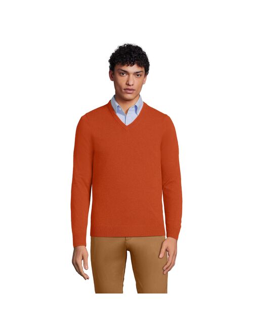 lands end Men's Lands' End Fine-Gauge Cashmere V-neck Sweater