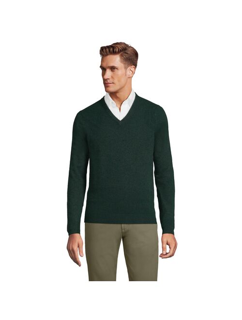 lands end Men's Lands' End Fine-Gauge Cashmere V-neck Sweater