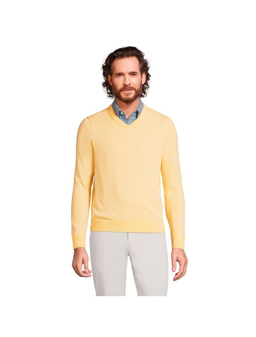 lands end Men's Lands' End Fine-Gauge Cashmere V-neck Sweater