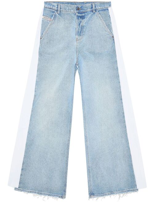 Diesel side-stripe wide-leg jeans