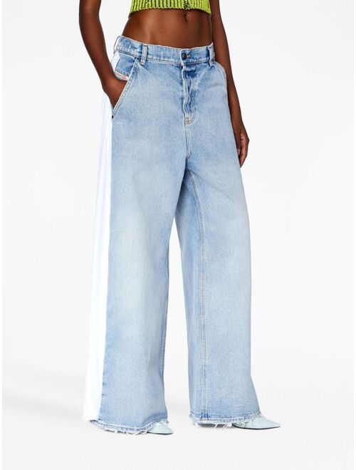 Diesel side-stripe wide-leg jeans