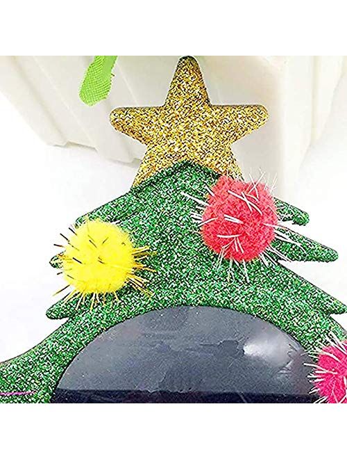 Soochat Christmas Sunglasses | Christmas Tree Eyeglasses | Xmas Tree Eyeglasses Plastic Costume for Party Favors Ornaments Gift