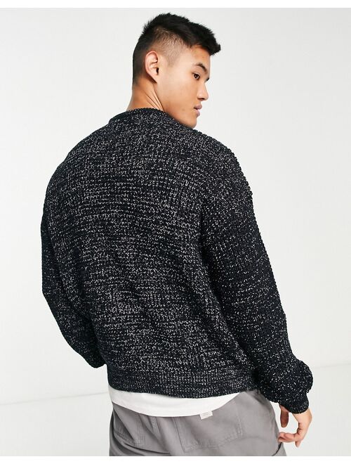 New Look yarn texture sweater in navy