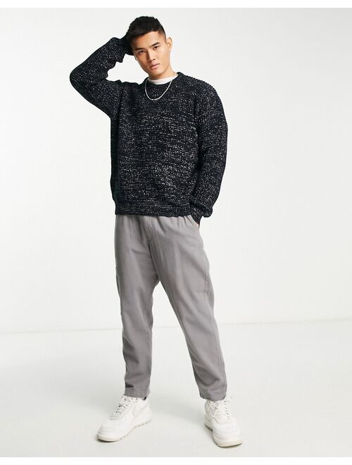 New Look yarn texture sweater in navy