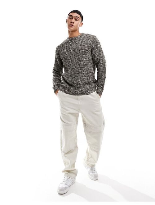 Jack & Jones Essentials ribbed sweater in gray heather