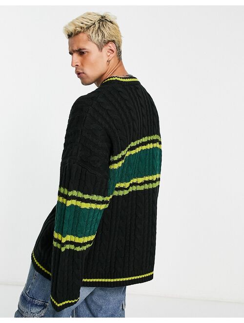 The Ragged Priest punk knitted sweater in black