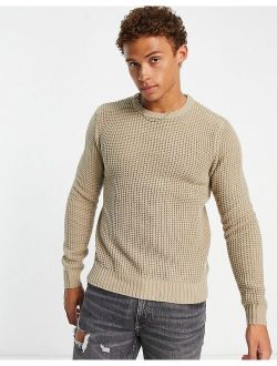 Essentials chunky knit sweater in beige