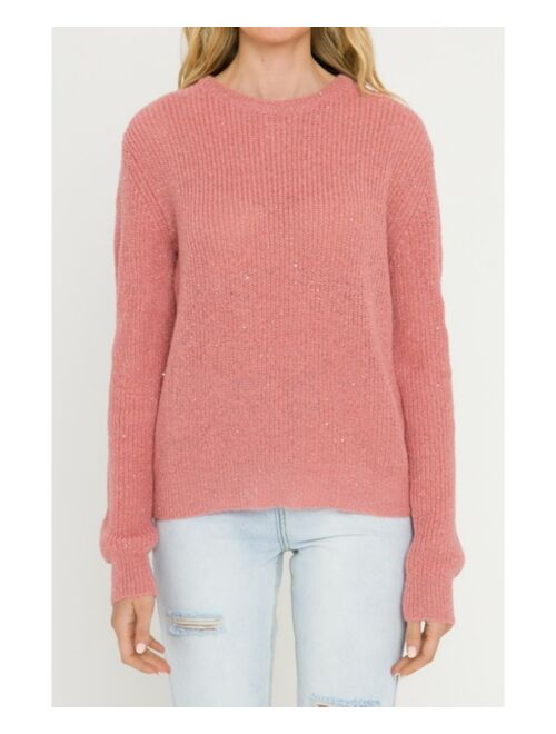 ENDLESS ROSE Women's Lurex Sweater with Sequins