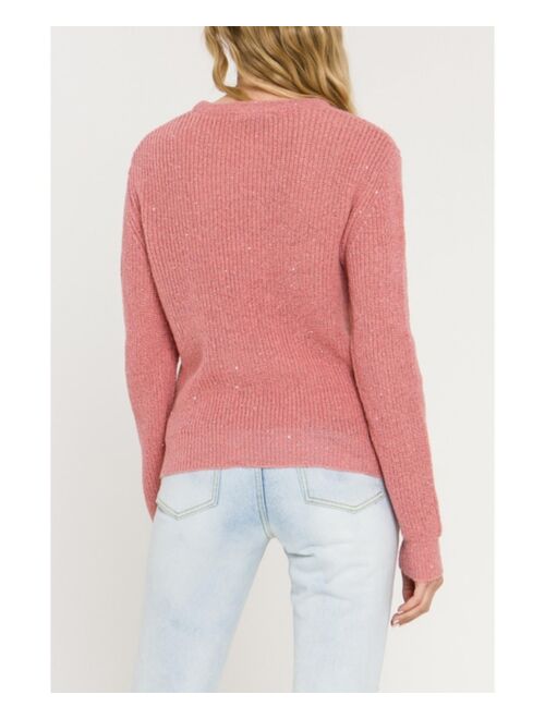 ENDLESS ROSE Women's Lurex Sweater with Sequins