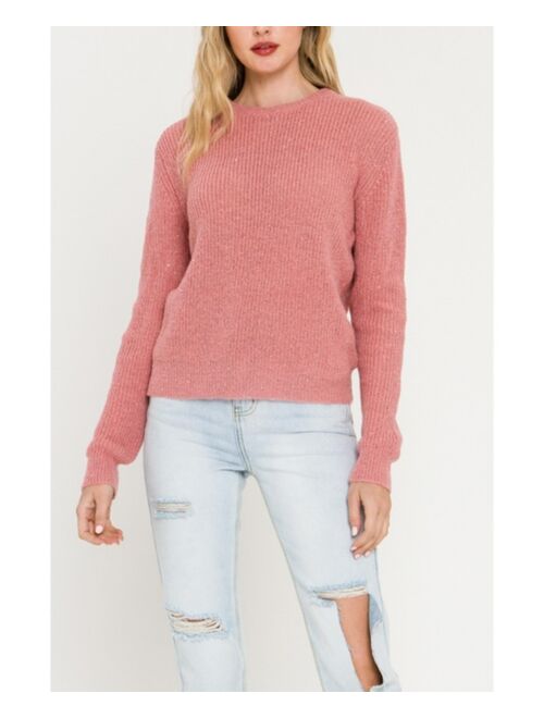 ENDLESS ROSE Women's Lurex Sweater with Sequins