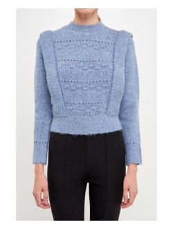 Women's Chunky Wool Knit Detailed Sweater