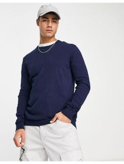 knit sweater in navy