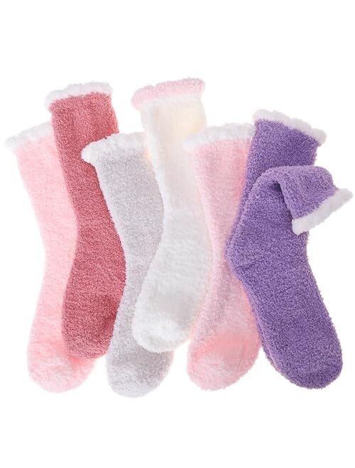 EBMORE Womens Fuzzy Socks Fleece Fluffy Cabin Plush Warm Sleep Soft Cozy Winter Adult Socks