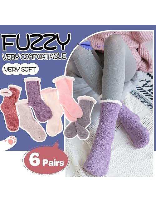 EBMORE Womens Fuzzy Socks Fleece Fluffy Cabin Plush Warm Sleep Soft Cozy Winter Adult Socks