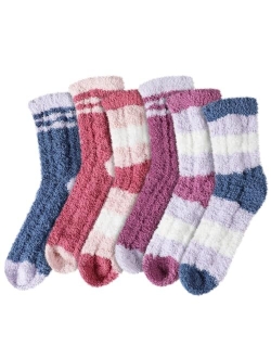 Fauson Fuzzy Socks for Women - 5 Pairs Fuzzy Socks Fluffy Socks Cozy Winter Socks for Women Soft Socks Warm Socks Slipper Socks