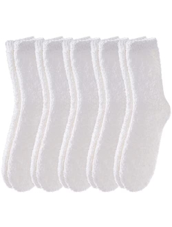 MQELONG Womens Super Soft Fuzzy Cozy Home Sleeping Socks Microfiber Winter Warm Slipper Socks