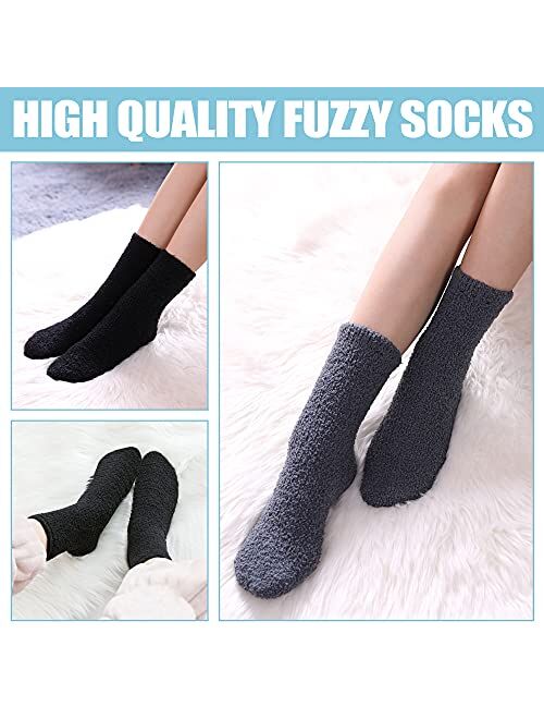 MQELONG Womens Super Soft Fuzzy Cozy Home Sleeping Socks Microfiber Winter Warm Slipper Socks