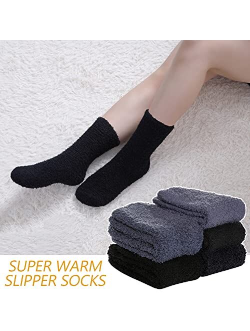 MQELONG Womens Super Soft Fuzzy Cozy Home Sleeping Socks Microfiber Winter Warm Slipper Socks