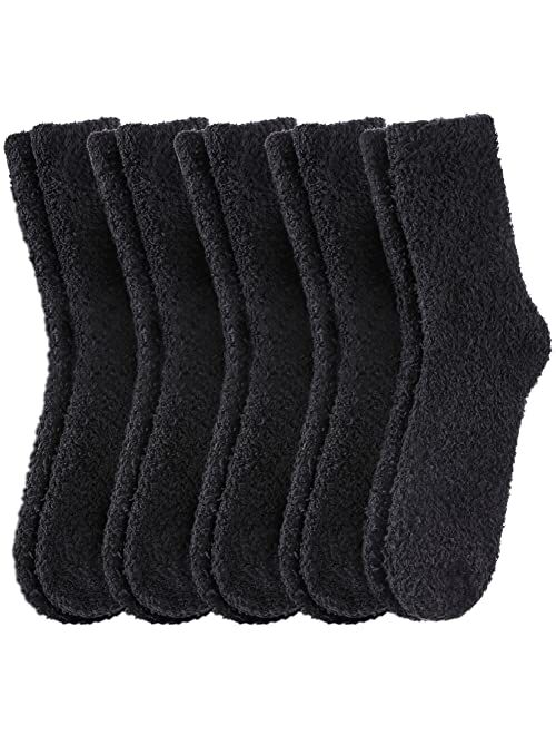 MQELONG Womens Super Soft Fuzzy Cozy Home Sleeping Socks Microfiber Winter Warm Slipper Socks