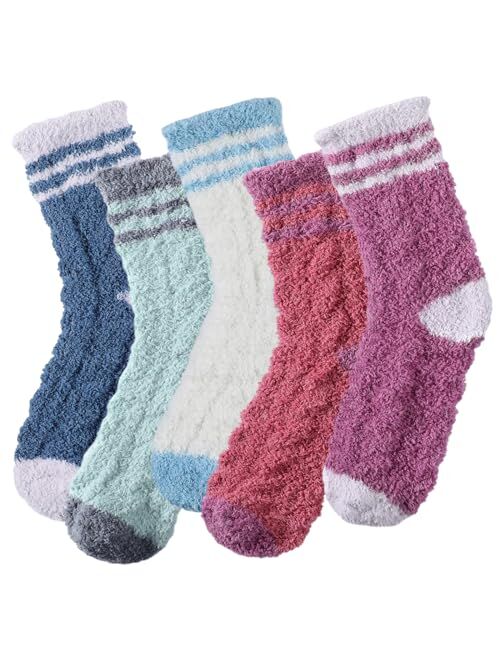 Clothirily Fuzzy Socks for Women - Warm Fluffy Socks, Winter Cozy Socks for Women with Coral Fleece, Womens Slipper Socks