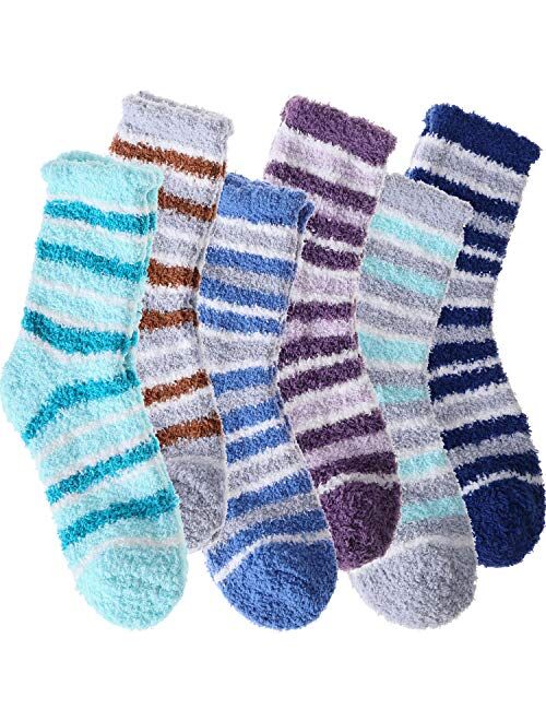 ANTSANG Womens Fuzzy Socks Slipper Winter Fluffy Comfy Cozy Socks Cabin Warm Home Socks