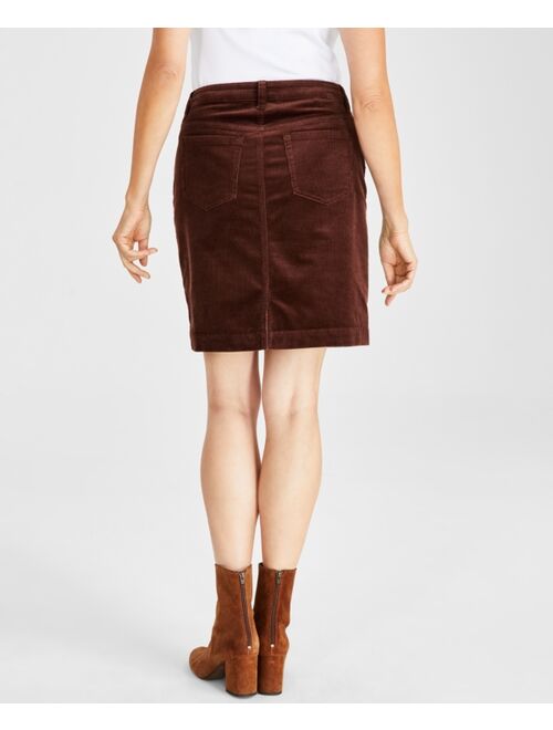 STYLE & CO Women's Corduroy Back Skirt, Created for Macy's