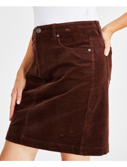 STYLE & CO Women's Corduroy Back Skirt, Created for Macy's