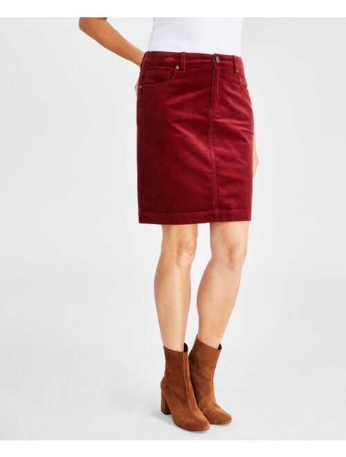 STYLE & CO Women's Corduroy Back Skirt, Created for Macy's