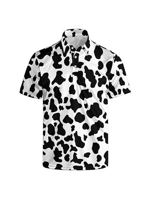 baprrjy Golf Shirt Mens Polo Shirts Short Sleeve Funny Golf Shirt for Men Dry Fit Hawaiian Golf Polo Shirts