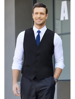 Men's Business Suit Vest Casual Dress Vest Slim Fit Waistcoat Vest