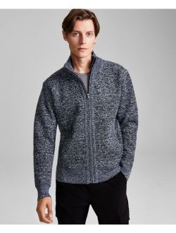 Men's Regular-Fit Full-Zip Fleece Cardigan, Created for Macy's