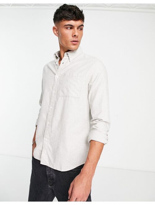 Selected Homme slub shirt in beige