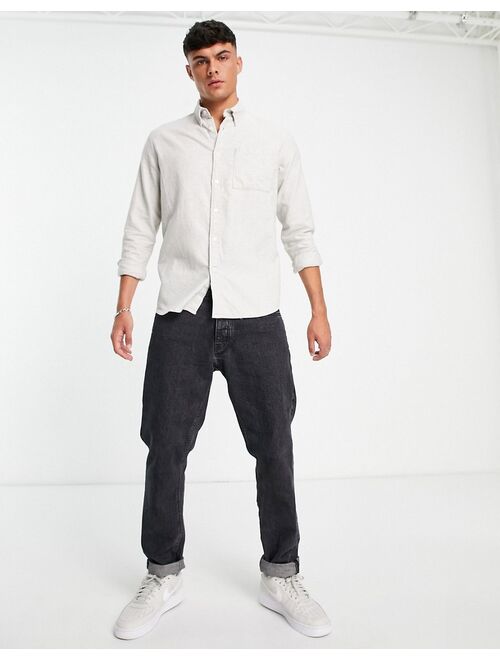 Selected Homme slub shirt in beige